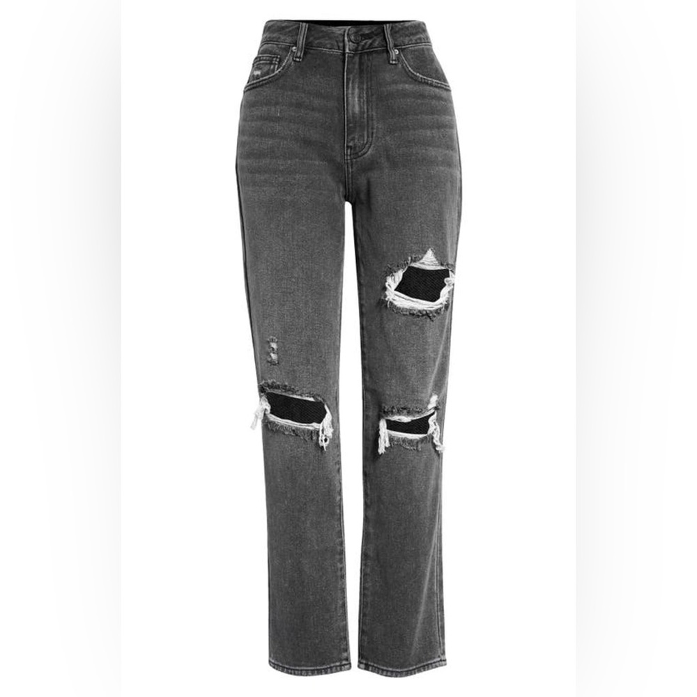 PacSun Black Distressed Mom Jeans - Size 24